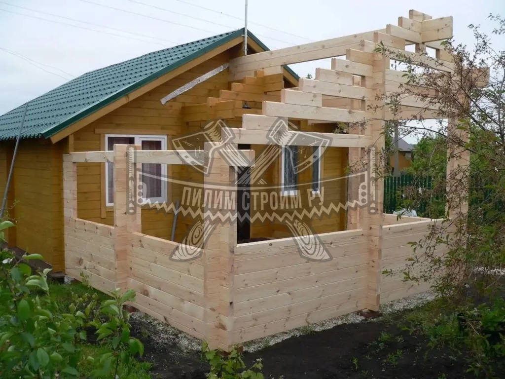 Пристрой из бруса для дачного дома Пристрой из бруса для дачного дома