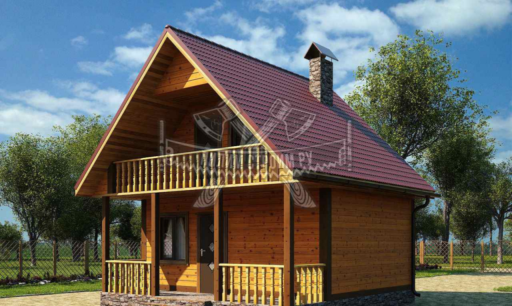 Красивый каркасный дом 6х4 Красивый каркасный дом 6х4