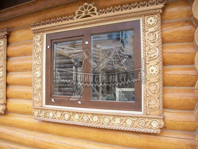 Вариант исполнения деревянного окна