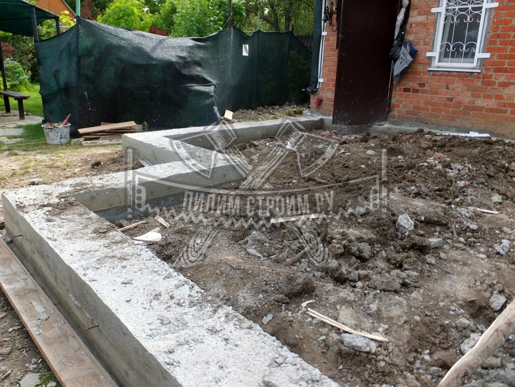 Фундамент для пристройки из бруса Фундамент для пристройки из бруса