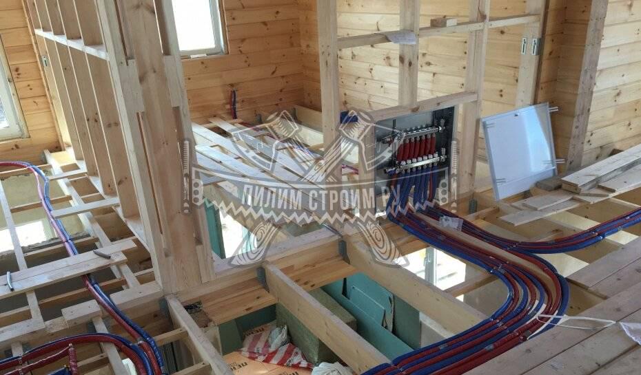 Монтаж коммуникаций в каркасном доме