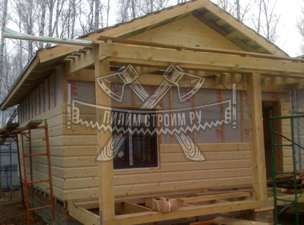 Отделка каркасной бани
